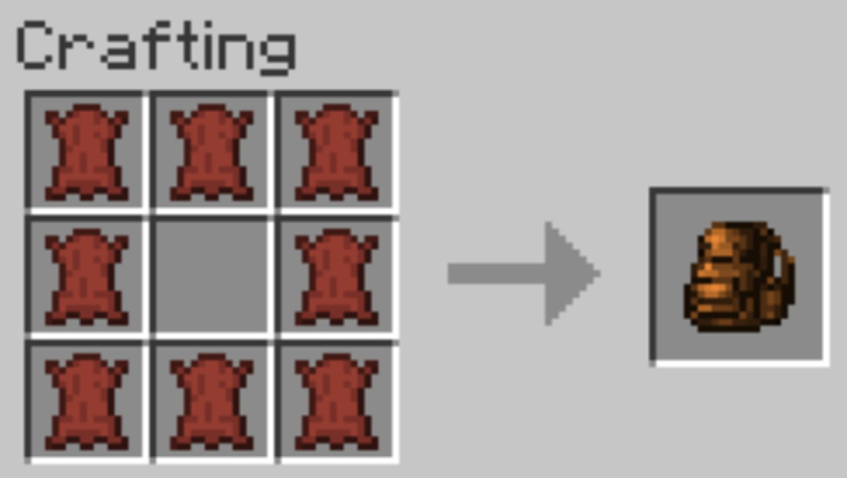 Materiales para craftear una mochila en Minecraft